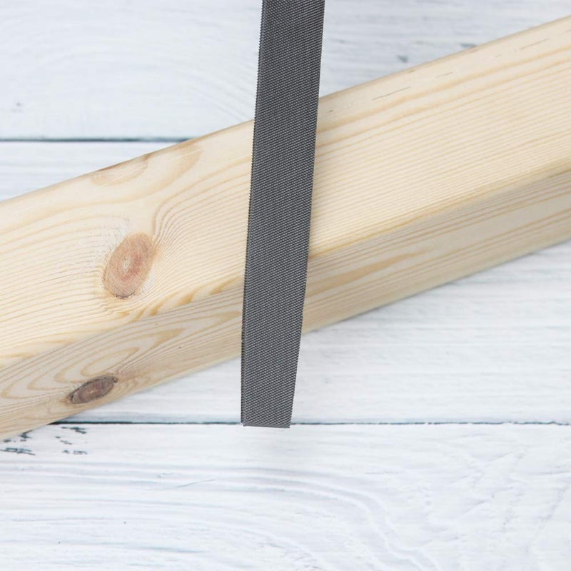 KALIM Flat Medium Cut File, Double Cut Teeth, 6'' Length, Made of High Carbon Steel, Hand File Without Handle Suitable for Wood, Metal, Sharpening, etc. - Image 5